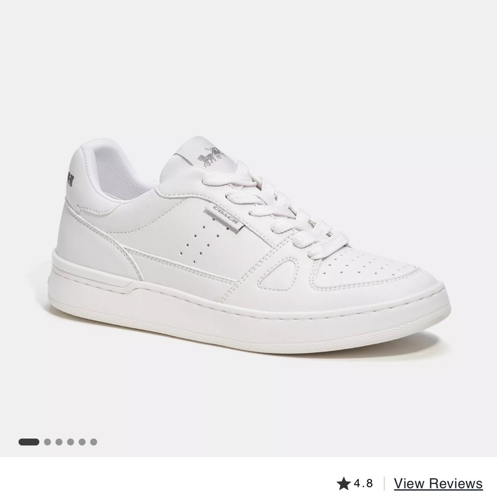 NWT- Coach White Clip Court Low Top Sneakers- size 7